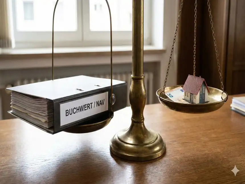 Diskrepanz zwischen Buchwert von Fondsanteilen und realem Marktwert